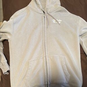 Gray Zip-Up Hoodie